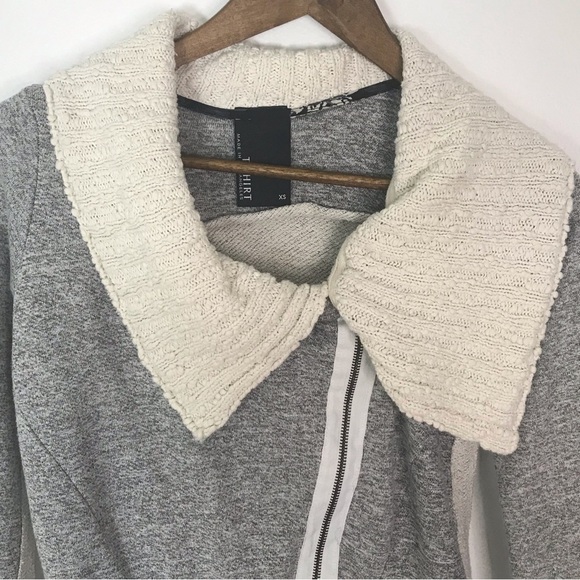 Anthropologie Dolan Grey Asymetrical Zip Moto Shacket Cabincore XS - Picture 8 of 11